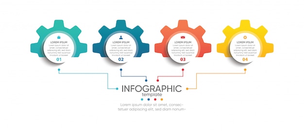 Plantilla de infografía empresarial de presentación