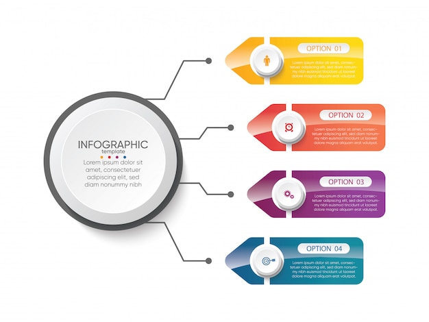 Plantilla de infografía empresarial de presentación