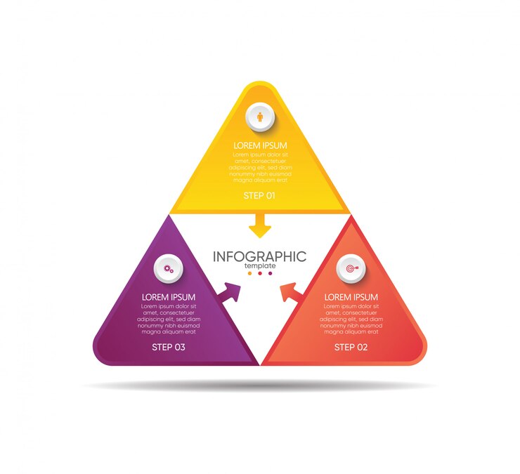Vector plantilla de infografía empresarial de presentación