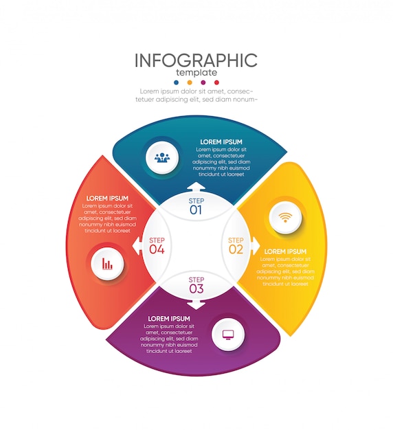 Plantilla de infografía empresarial de presentación