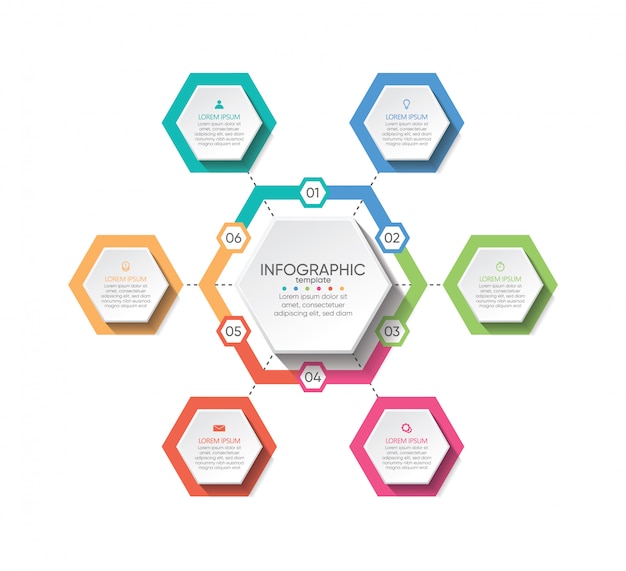 Plantilla de infografía empresarial de presentación