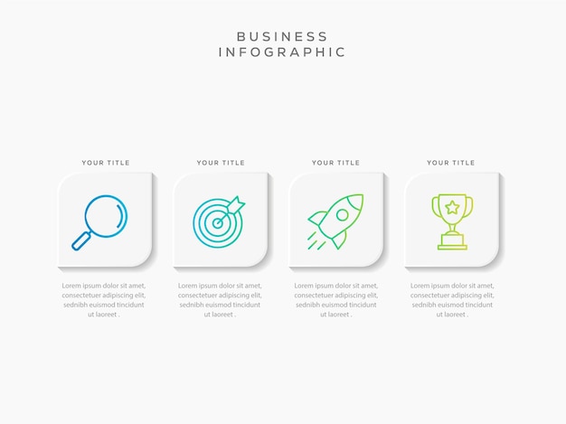 Plantilla de infografía empresarial de presentación