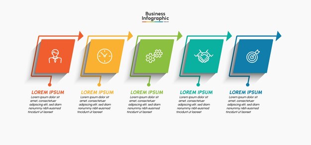 Plantilla de infografía empresarial de presentación