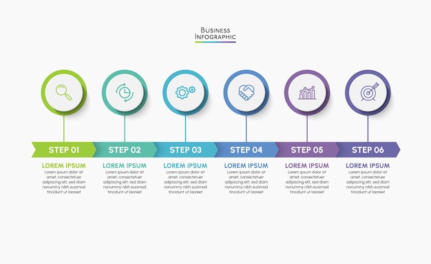 Plantilla de infografía empresarial de presentación