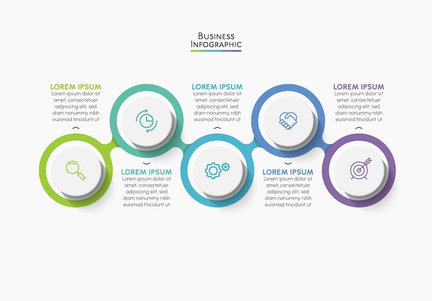 Plantilla de infografía empresarial de presentación