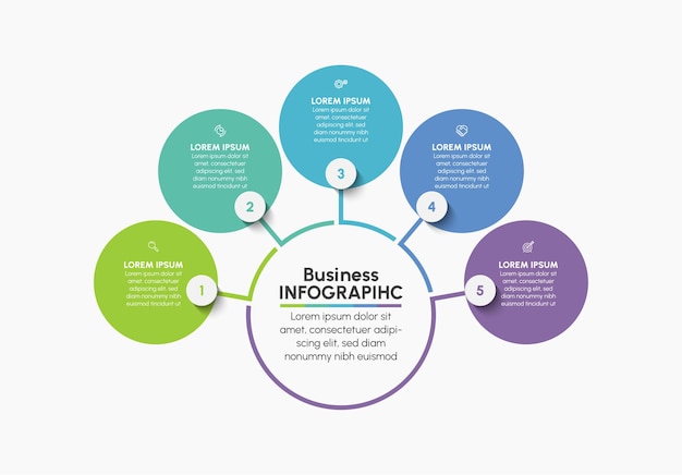 Plantilla de infografía empresarial de presentación