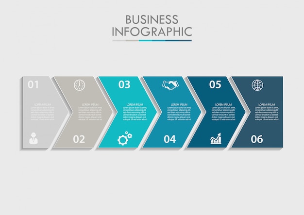 Plantilla de infografía empresarial de presentación