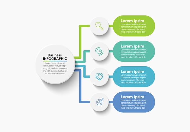 Plantilla de infografía empresarial de presentación
