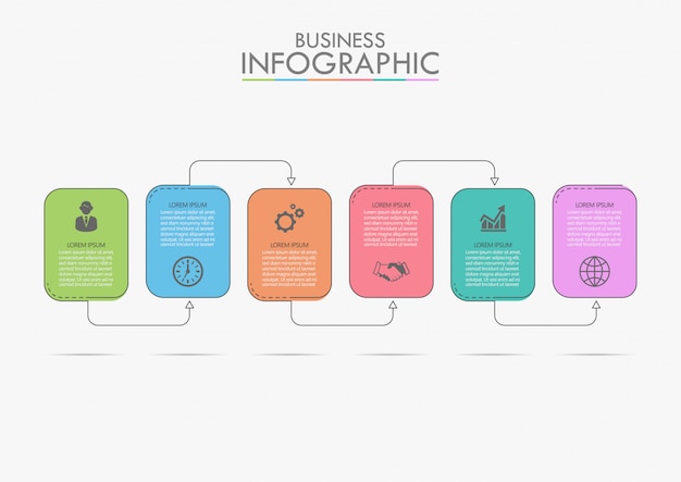 Plantilla de infografía empresarial de presentación
