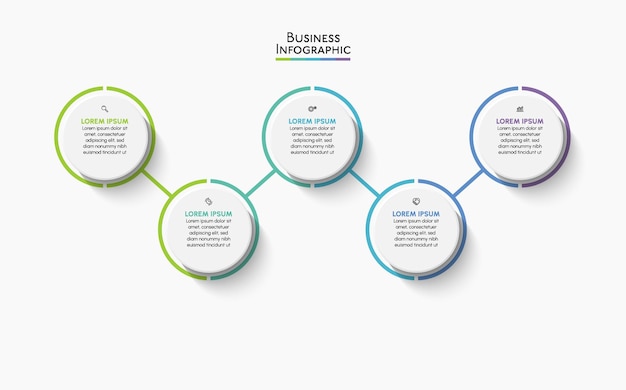 Plantilla de infografía empresarial de presentación