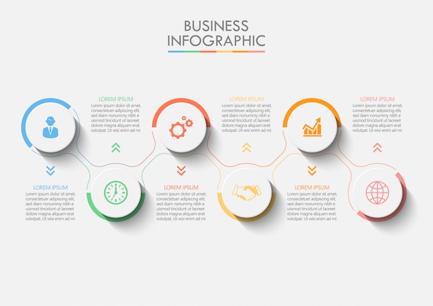 Plantilla de infografía empresarial de presentación