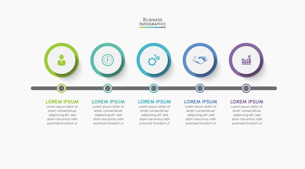 Plantilla de infografía empresarial de presentación