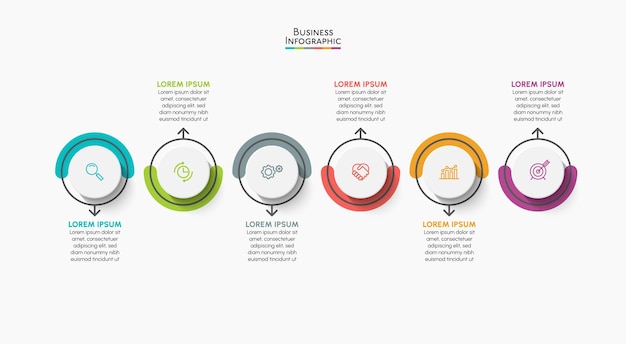 Plantilla de infografía empresarial de presentación