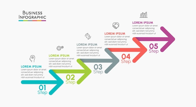 Plantilla de infografía empresarial de presentación