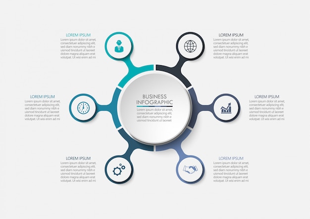 Plantilla de infografía empresarial de presentación