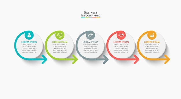 Plantilla de infografía empresarial de presentación