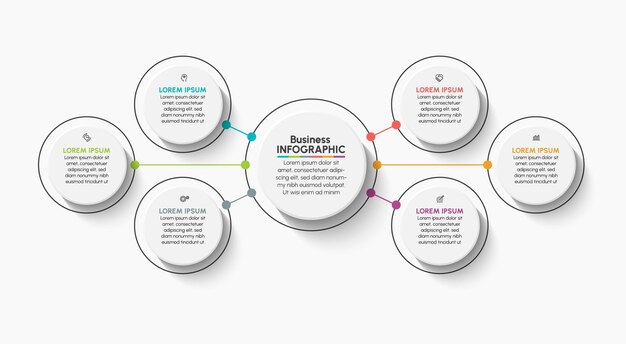 Plantilla de infografía empresarial de presentación