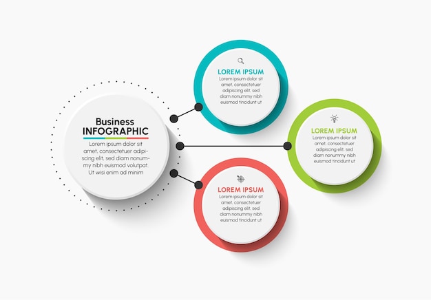Plantilla de infografía empresarial de presentación