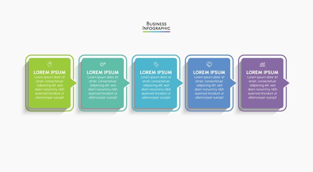 Plantilla de infografía empresarial de presentación