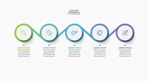 Plantilla de infografía empresarial de presentación