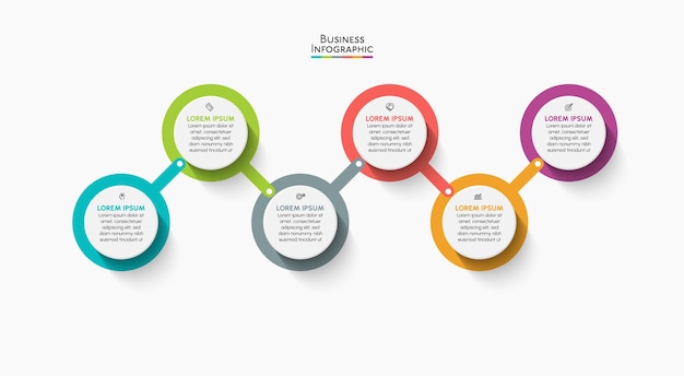 Plantilla de infografía empresarial de presentación