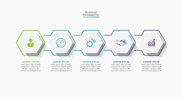 Plantilla de infografía empresarial de presentación