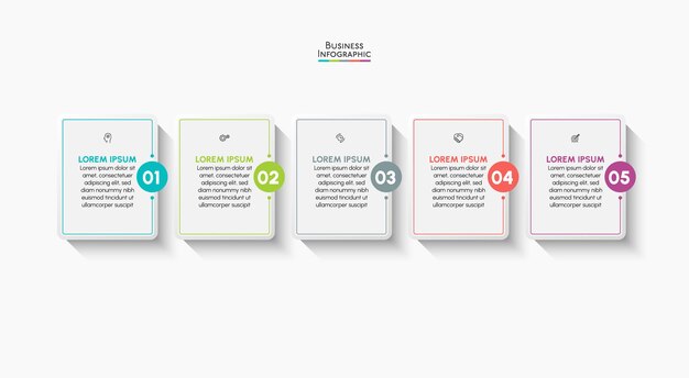 Plantilla de infografía empresarial de presentación