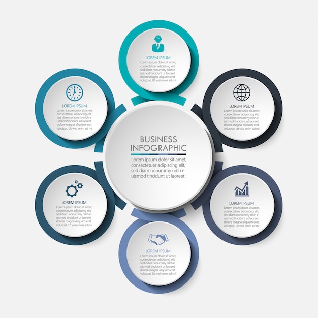 Plantilla de infografía empresarial de presentación