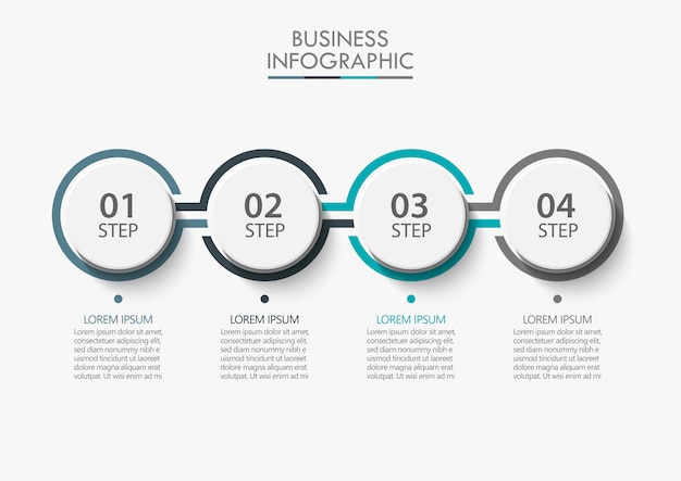 Plantilla de infografía empresarial de presentación