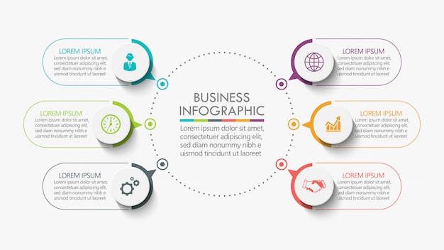 Plantilla de infografía empresarial de presentación