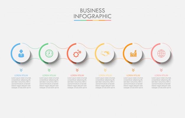 Plantilla de infografía empresarial de presentación