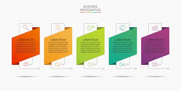 Plantilla de infografía empresarial de presentación