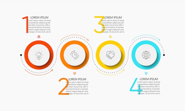Plantilla de infografía empresarial de presentación