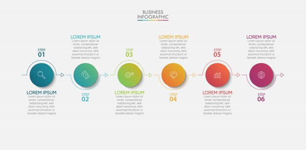 Plantilla de infografía empresarial de presentación