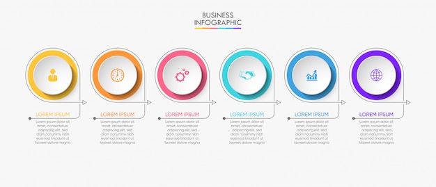 Plantilla de infografía empresarial de presentación