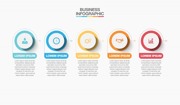 Plantilla de infografía empresarial de presentación