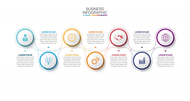 Plantilla de infografía empresarial de presentación