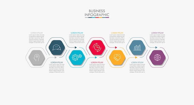 Plantilla de infografía empresarial de presentación