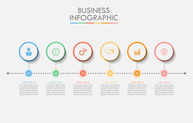 Plantilla de infografía empresarial de presentación