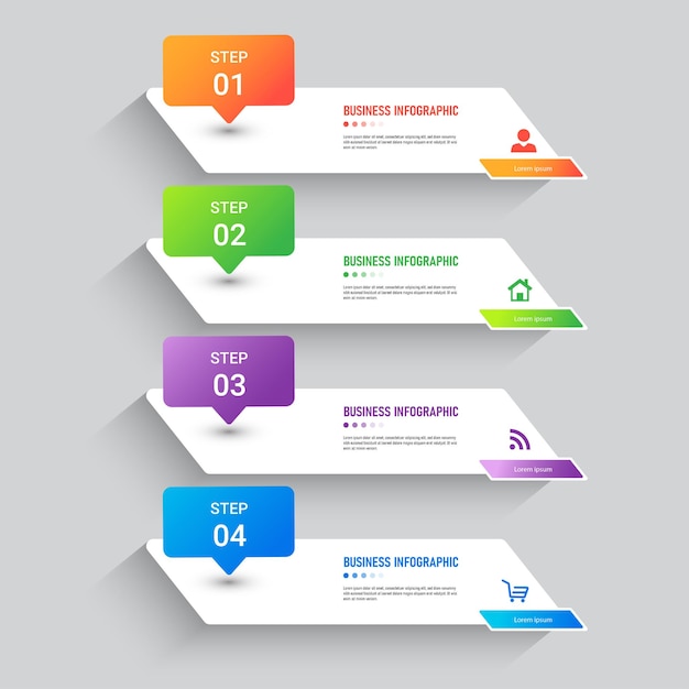 Plantilla de infografía empresarial de presentación