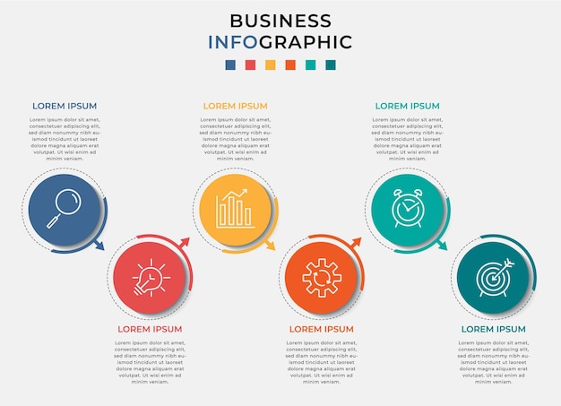 Vector plantilla de infografía empresarial