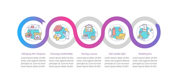 Vector plantilla de infografía estilo hyggelig