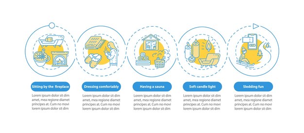 Plantilla de infografía estilo hyggelig