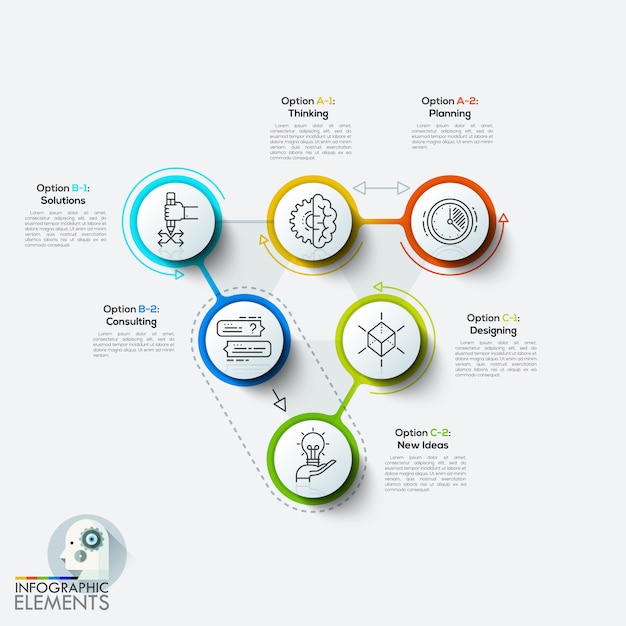 Plantilla de infografía de estilo minimalista de diseño moderno
