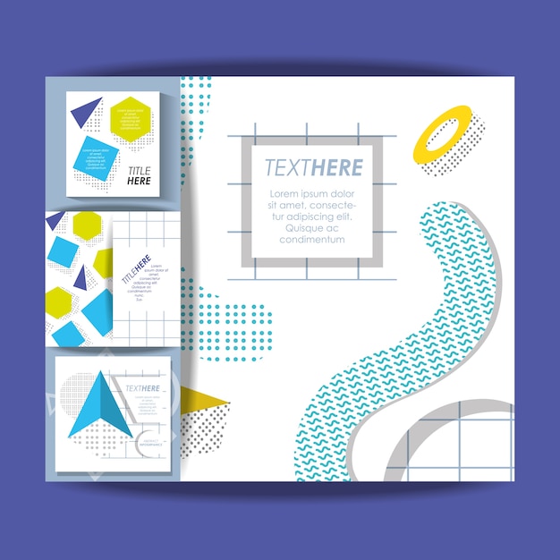 Plantilla de infografía con figuras geométricas