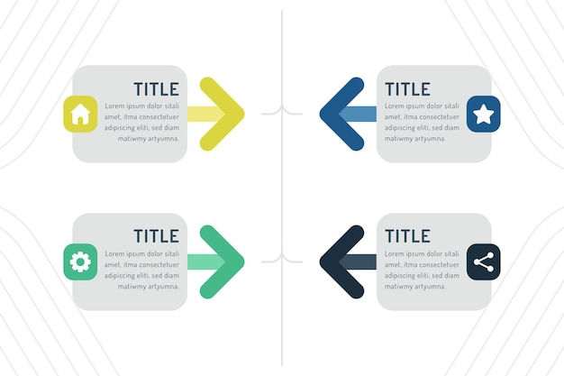 Vector plantilla de infografía de flechas para la presentación
