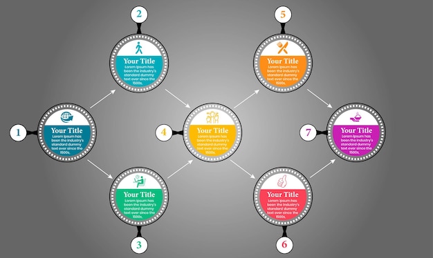 Vector plantilla de infografía de forma aleatoria