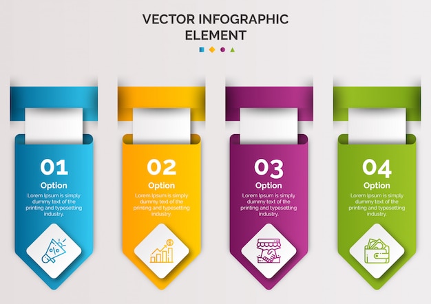 Plantilla de infografía con icono y número
