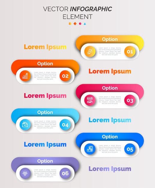 Plantilla de infografía con icono y número