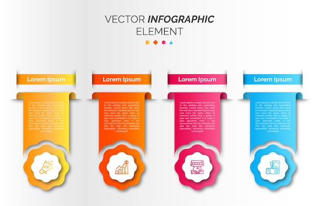 Plantilla de infografía con icono